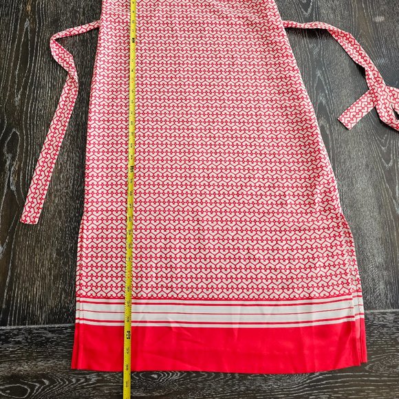 EUC *Ann Taylor* Women's Silky Spaghetti Straps Red Hearts Mini Dress 2 - Picture 8 of 13